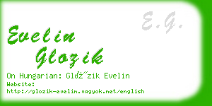 evelin glozik business card